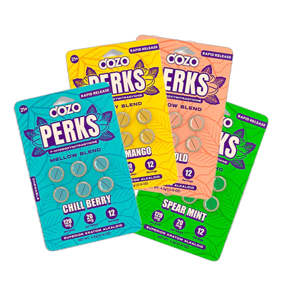 Dozo Perks 20mg  7-Hydroxymitragynine Tablets