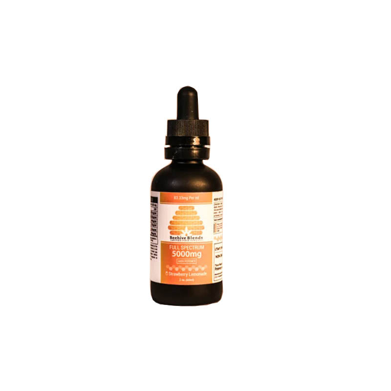 Beehive Blends 5000mg Full Spectrum 'Strawberry Lemonade' CBD Tincture