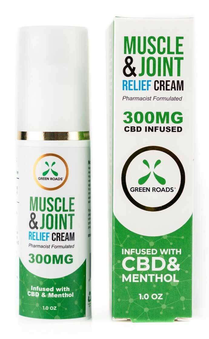 300mg CBD Infused Topical Muscle & Joint Relief Cream w/ Menthol by Green Roads, CBD, Green Roads, Marketplace Vape  - Marketplace Vape