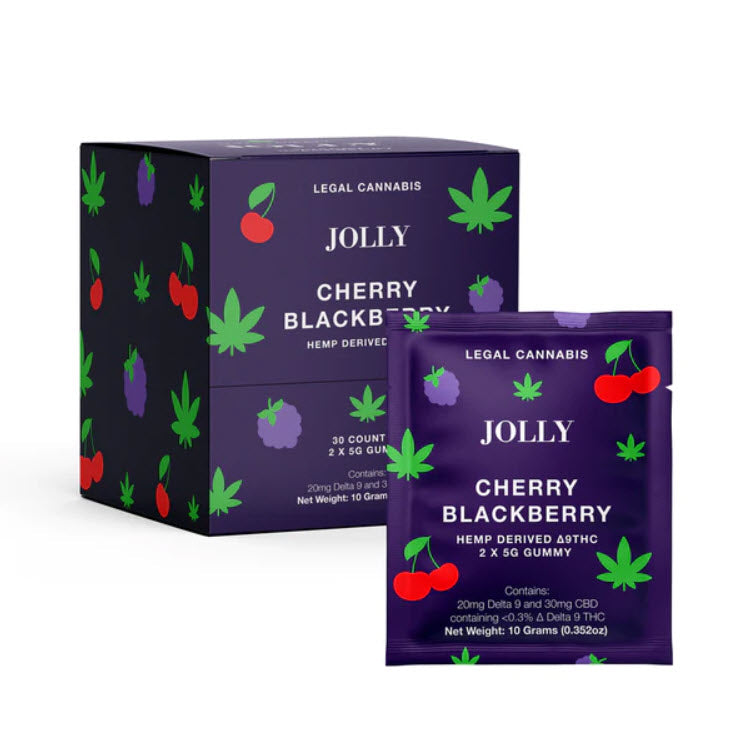 Jolly Cannabis Cherry Blackberry Delta 9 THC/CBD Gummies