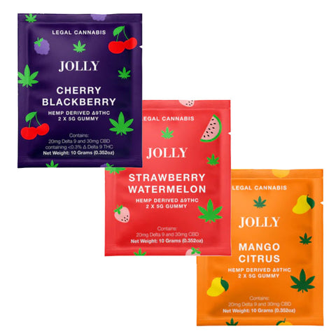 Jolly Delta 9/CBD Gummies - Three Pack Sampler