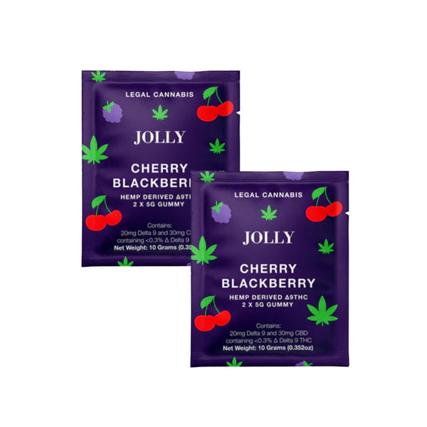 Jolly Cannabis Cherry Blackberry Delta 9 THC/CBD Gummies