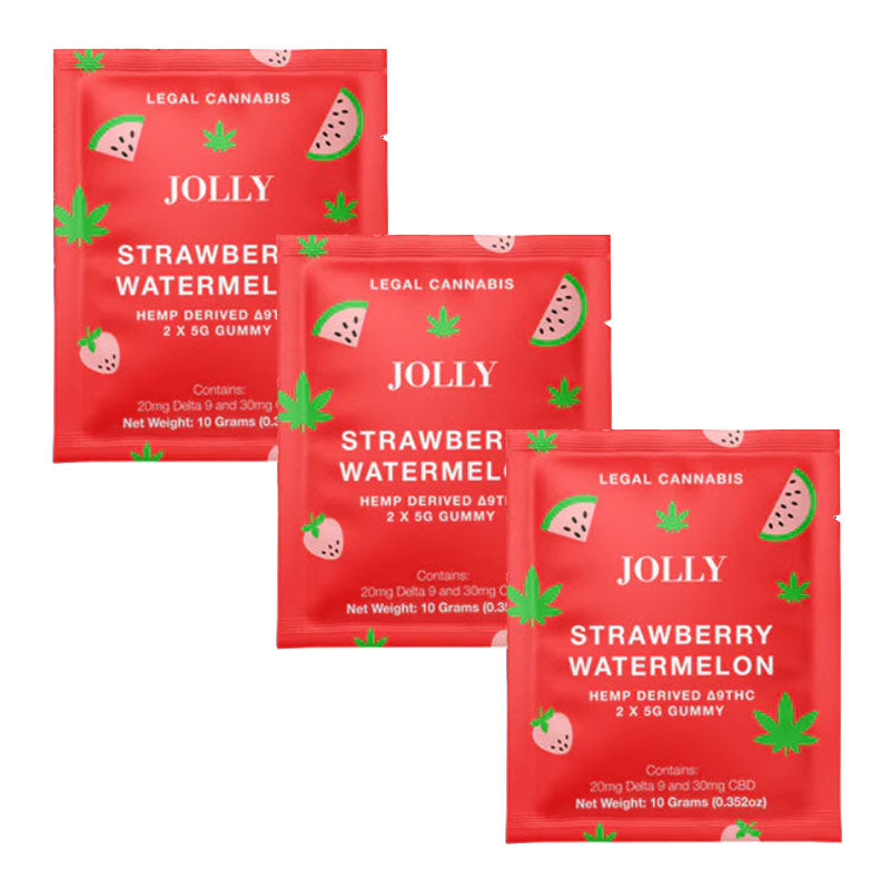 Jolly Cannabis Strawberry Watermelon Delta 9 THC/CBD Gummies