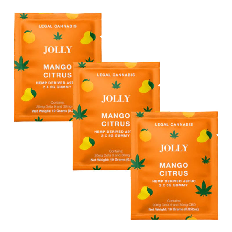 Jolly Cannabis Mango Citrus Delta 9 THC/CBD Gummies