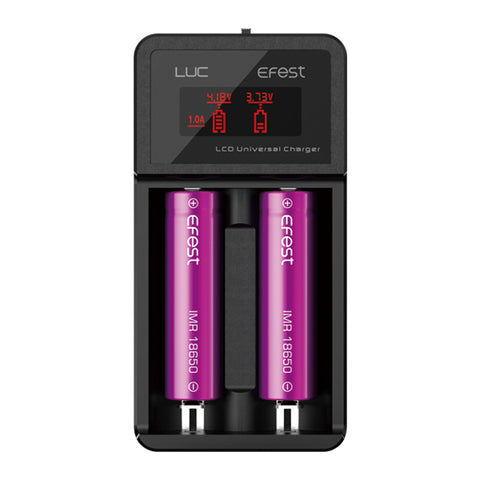 Efest LUC V2 LCD & USB 2 Slots Charger, Battery Charger, Efest, Marketplace Vape  - Marketplace Vape