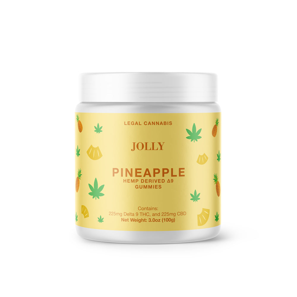 Jolly Cannabis Pineapple Delta 9 THC/CBD Gummies