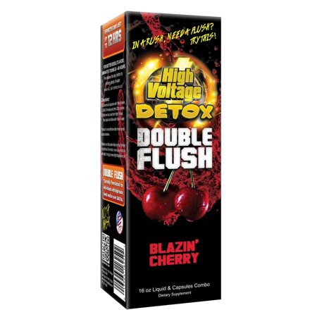 HIGH VOLTAGE DETOX DOUBLE FLUSH BLAZIN CHERRY - 16OZ & CAPSULES, Detox, High Voltage, Marketplace Vape  - Marketplace Vape